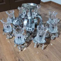 لوستر هشت شاخه نقره ای