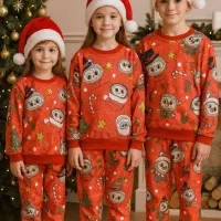 تولید پخش  تک عمده ست بچگانه یلدایی کریسمس قرمز|کفش و لباس بچه|چهاردانگه (تهران), |دیوار