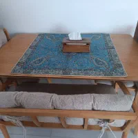 میز ناهارخوری نیمکتی چهارنفره