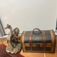 مجسمه زرافه صدوقچه چوبی تل براش گیره قاب