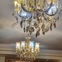 دو عدد لوستر ست همراه با جار (کنارسالنی)|لوستر و چراغ آویز|تهران, نیروی هوایی (پیروزی)|دیوار