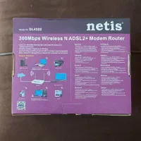 مودم دو آنتن Adsl نتیس با ۴پورت شبکه قوی|مودم و تجهیزات شبکه|اردبیل, |دیوار