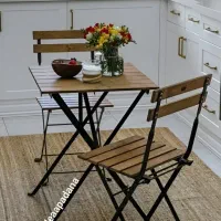 میز و صندلی تاشو پلی وود،تراس،بالکن،کافه،آشپزخانه