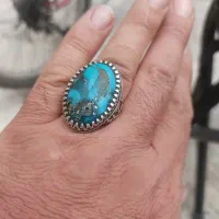 انگشتر فیروزه وزمرد زیبا