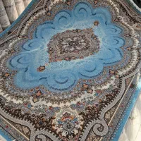 فرش شاهکار زمینه آبی