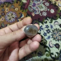 یک انگشتر نقره با عقیق شجراصل قاعنات