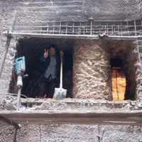 تخریب جزئی ساختمان شومینه اوپن