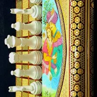 تخته نرد و صفحه شطرنج خاتم (لیلی و مجنون)