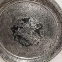 سینی مسی قدیمی قلمزنی شده