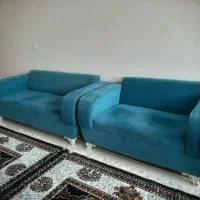 مبل ۷نفره فیروزه ای رنگ هایپ سالم