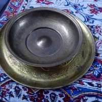 سینی و پیاله برنجی قدیمی