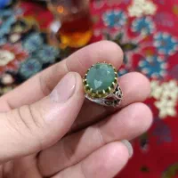 انگشتر نقره زمردمعدنی وفیروزه|جواهرات|قرچک, زیبا شهر|دیوار