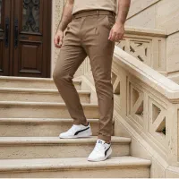 شلوار اسلش کمر انگلیسی شکلاتی مدل 2006