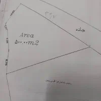 زمینی به مساحت ۵۰۰ متر مربع با بر ۳۳ متر