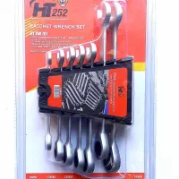 ست آچار یکسر رینگی جغجغه 7 عددی HG252 پلکانی