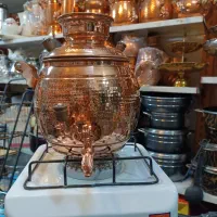 کتری سماوری شیر دار روگازی مسی چکشی مس زنجان 4لیتر|قوری، کتری، قهوه‌ساز دستی|مشهد, طبرسی شمالی|دیوار