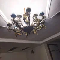 لوستر برنجی در حد نو واقعی