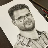 نقاشی سیاه قلم|تابلو، نقاشی، عکس|قم, بنیاد|دیوار