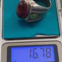 انگشتر نقره قدیمی زبرجد و عقیق|جواهرات|بندرعباس, |دیوار