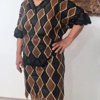 بلوز و دامن چرم طبیعی