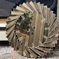 ساعت دیواری آیینه ایی رنگ گلد سالم و تمیز|ساعت دیواری و تزئینی|رباط‌کریم, رباط‌کریم|دیوار