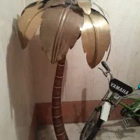 آباژور نخل ایستاده مس وبرنج ۳شاخه