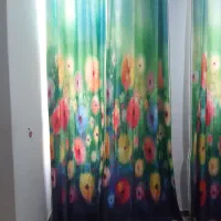 پرده گل آبرنگی