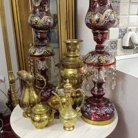 سماور ذغالی و شمعدانی