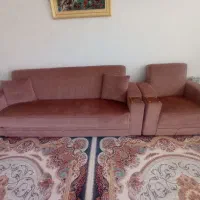 مبل راحتی ترکیه ای تاشو ۷نفره با جلو مبلی معرق
