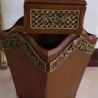 ست سطل ودستمال چوبی کارشده با برنز|صنایع دستی و سایر لوازم تزئینی|یزد, |دیوار