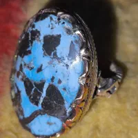 دو عدد انگشتر نقره فیروزه