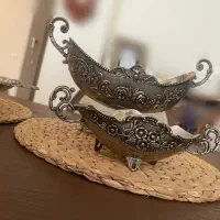 سه عدد ظرف سرو نقره ای