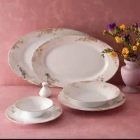 سرویس چینی ۳۵ پارچه غذاخوری زرین شهرزاد مدل کلودیا