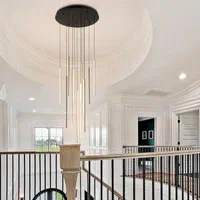 لوستر سقفی بلند طرح میله‌ای ۱۵ شاخه|لوستر و چراغ آویز|تهران, چیتگر جنوبی|دیوار