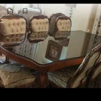 میز ناهارخوری هشت نفره با روکش تلقی|میز و صندلی غذاخوری|شاهین‌شهر, خانه کارگر|دیوار