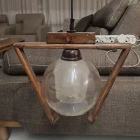 لوستر چوبی و فلزی|لوستر و چراغ آویز|بندر انزلی, جهانگانی|دیوار