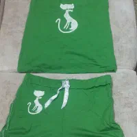 تاپ شلوارک سبز