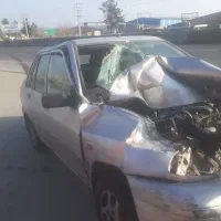 پراید ۱۴۱ تصادفی از جلو