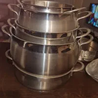 سرویس قابلمه استیل ۱۰ پارچه|ظروف پخت‌وپز|سبزوار, پیام|دیوار