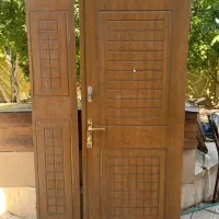 درب ورودی چوبی ضد سرقت راش و ۴ درب اتاق چوبی