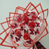 دسته پروانه گل ربانی دیزاین پول