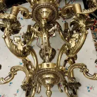 چهار عدد لوستر برنزی فرشته دار خاص و بی نظیر|لوستر و چراغ آویز|همدان, |دیوار