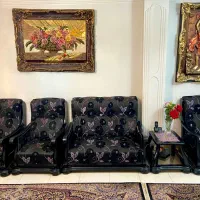 مبل هشت نفره ودوتامیز عسلی باچوب نراد