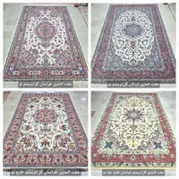 فرش دستبافت ۹و۶ متری گل‌ابریشم جفت(شرایط)|فرش|تهران, ونک|دیوار