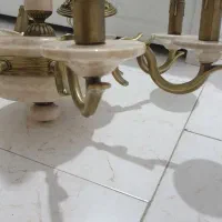 لوستر ۸ شاخه طرح آنتیک سنگی کرم