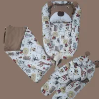 سرویس خواب پینترستی ۵ تکه شامل قنداقی