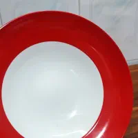 ظرف چینی. پاستا رنگ قرمز و پرتقالی|ظروف سرو و پذیرایی|رشت, پیرسرا|دیوار