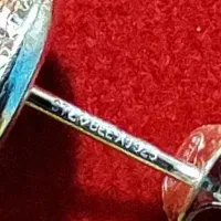 گوشواره نقره ماه کامل فول نگین خیلی زیبا نو|بدلیجات|همدان, |دیوار