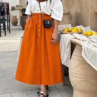 دامن کتان بهاری