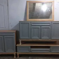 ست کامل اینه کنسول میزتلویزیون جاکفشی|بوفه، ویترین، کنسول|تهران, شهرک ولیعصر جنوبی|دیوار
